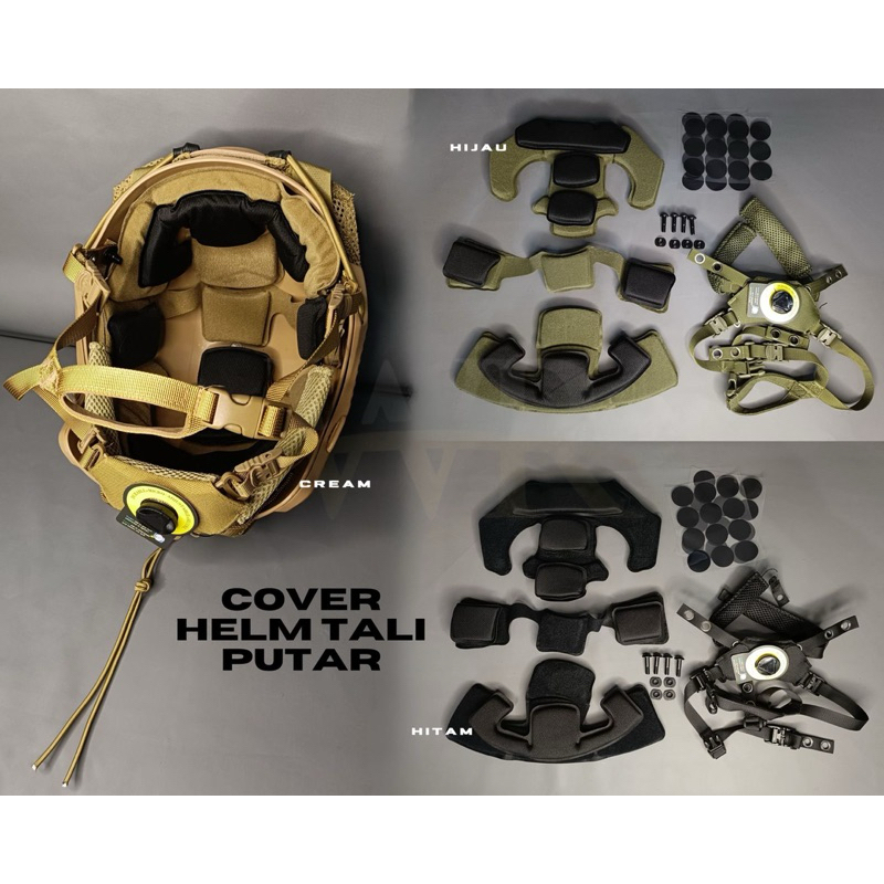 DALAMAN HELM TALI PUTAR/COVER HELM TALI PUTAR/ADJUSTABLE STRAP HELMET/WENDY FAST MICH TALI HELM TACT