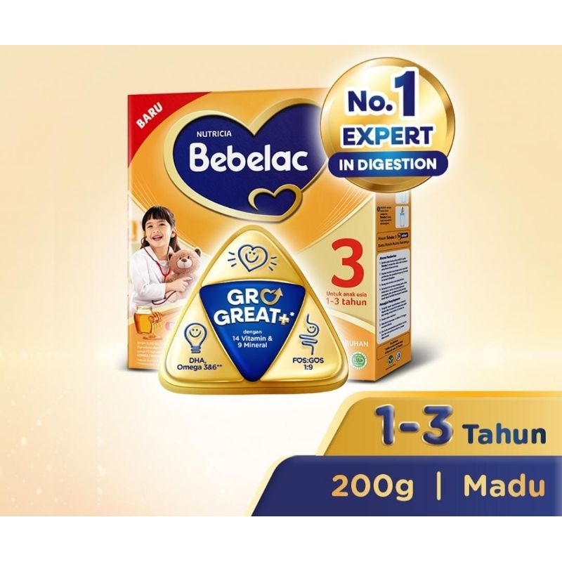 

bebelac 3 susu pertumbuhan fos & gos madu 200gr