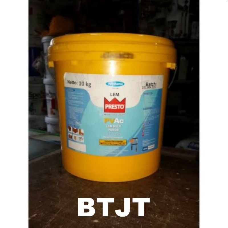 LEM PUTIH KAYU MEBEL HPL KERAJINAN KAYU PRESTO TIPE PVAC PAIL