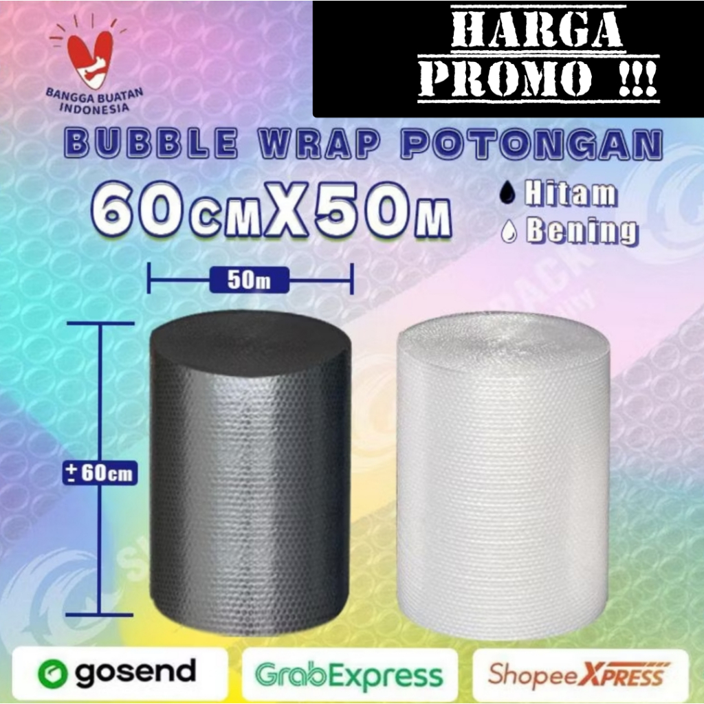 

BUBBLE WRAP 125cm x 50M 3KG Premium quality packing - 60cm x 50M plastik gelembung wrapping 3KG