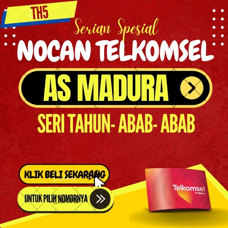 Nomer Cantik Simpati AS MADURA Kartu Perdana No Cantik Telkomsel Seri Tahun Lahir