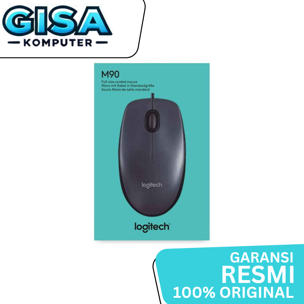 Mouse Logitech M90 - Mouse Komputer Kabel USB Plug & Play
