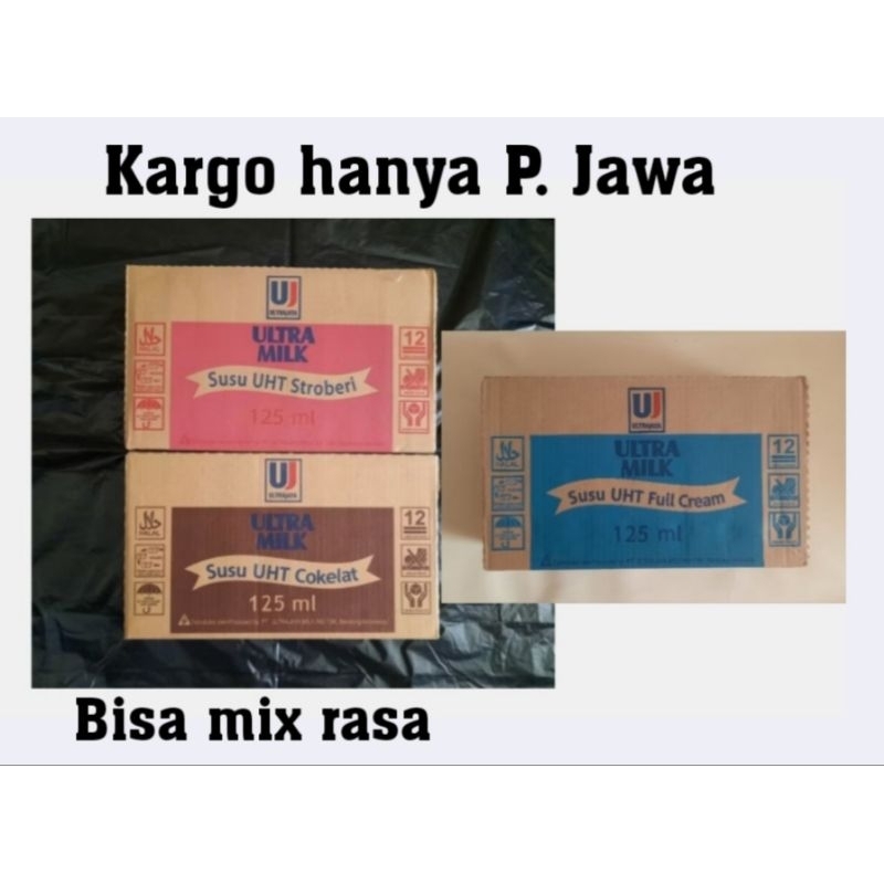 

[Bisa Mix Rasa] Susu UHT Ultra milk 125 ml per dus (kargo hanya P. Jawa)