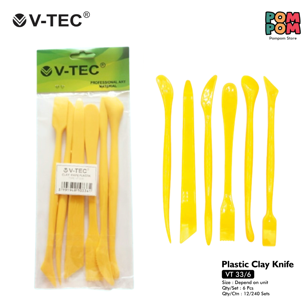 

Clay Knife Plastik Kuning Pisau Tanah Liat Ukir V-Tec VT-33/6