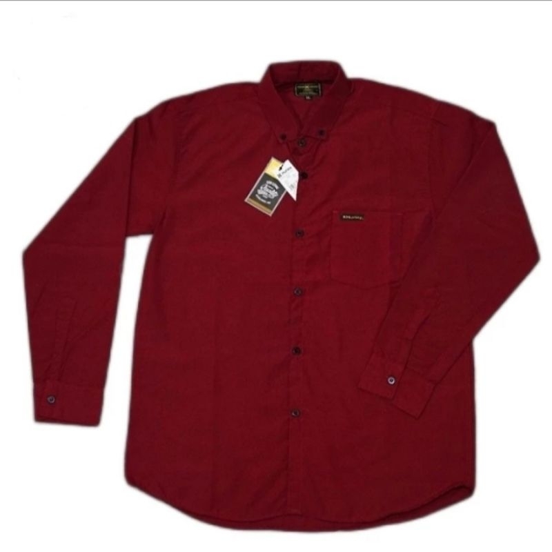 Kemeja polos pria lengan panjang Hurley Premium Quality