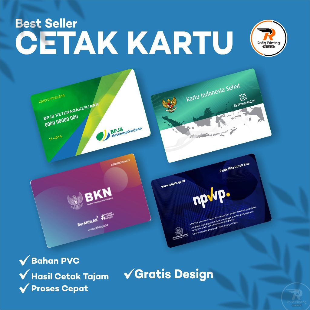 

Cetak Kartu KIS BPJS Cepat Bisa Satuan (Tanpa Minim Order)