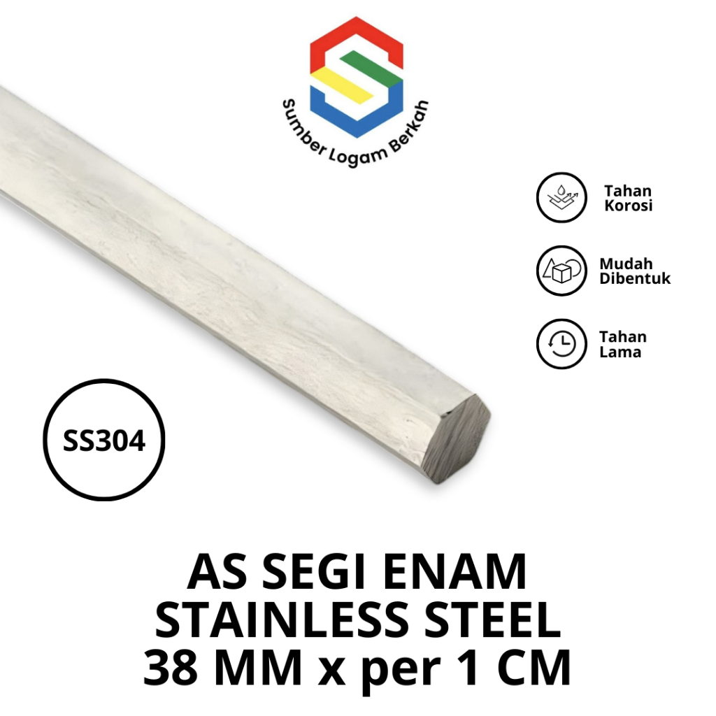 as segi enam 38 mm stainless steel 304