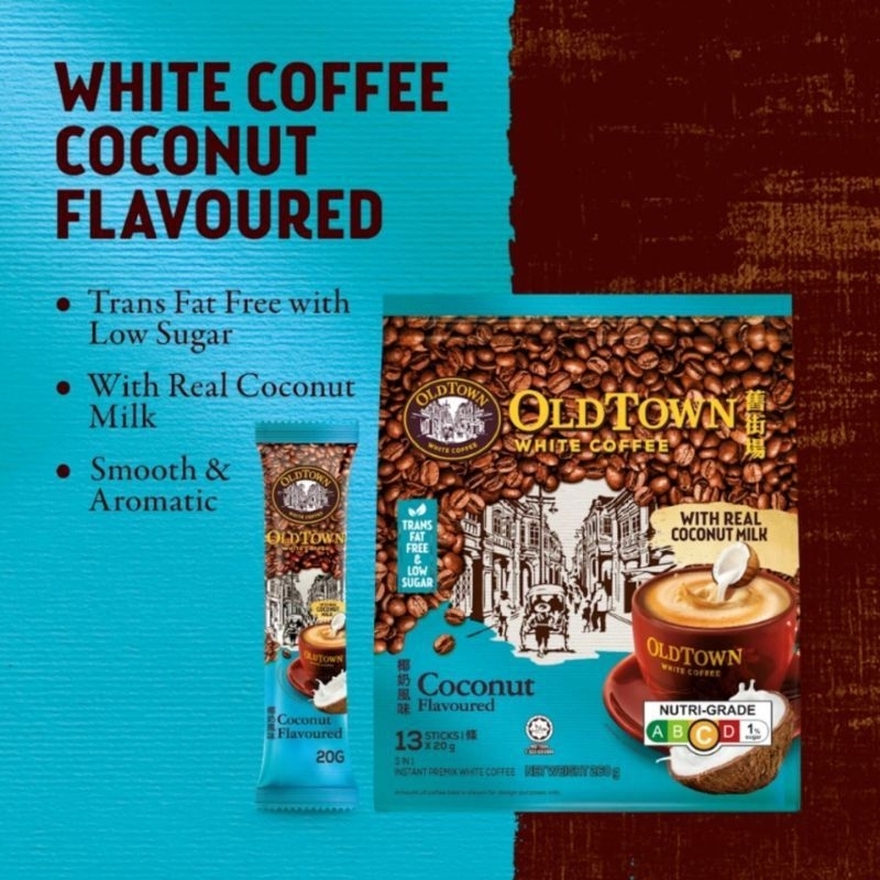 

Oldtown White Coffee Coconut Kopi Putih Old Town Kelapa