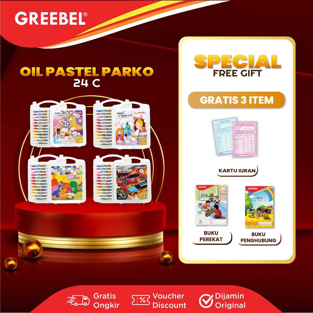 

PARKO Crayon 24 Warna / Krayon Oil Pastel 24 Warna / Parko Crayon Oil Pastel