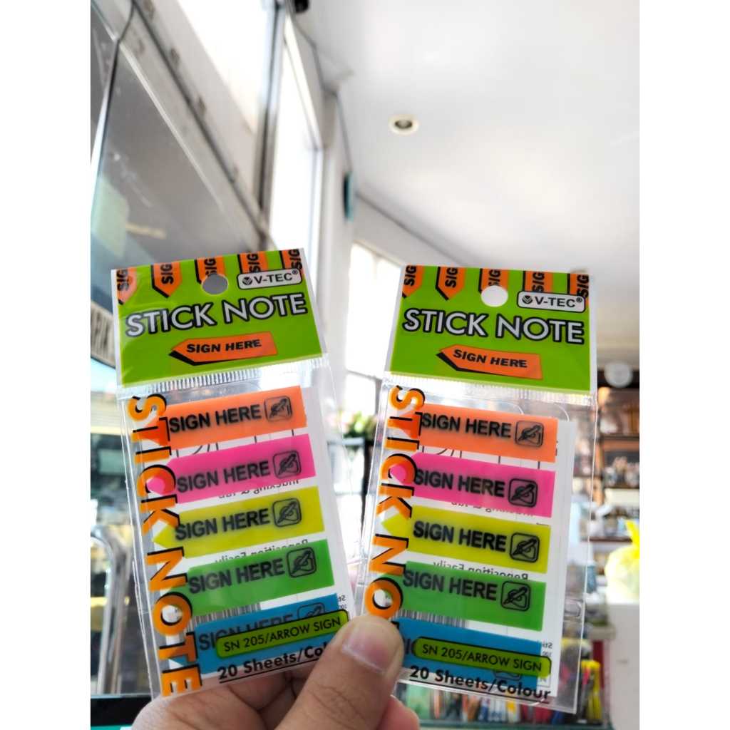 

STICKY NOTE V-TEC SN 205 ARROW SIGN /STICK NOTE SIGN HERE /STICK NOTE TANDA TANGAN