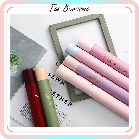 Kertas Buket Bunga Double Color Pastel Flower Wrapping Paper Cellophane Paper 2 Warna KB6025