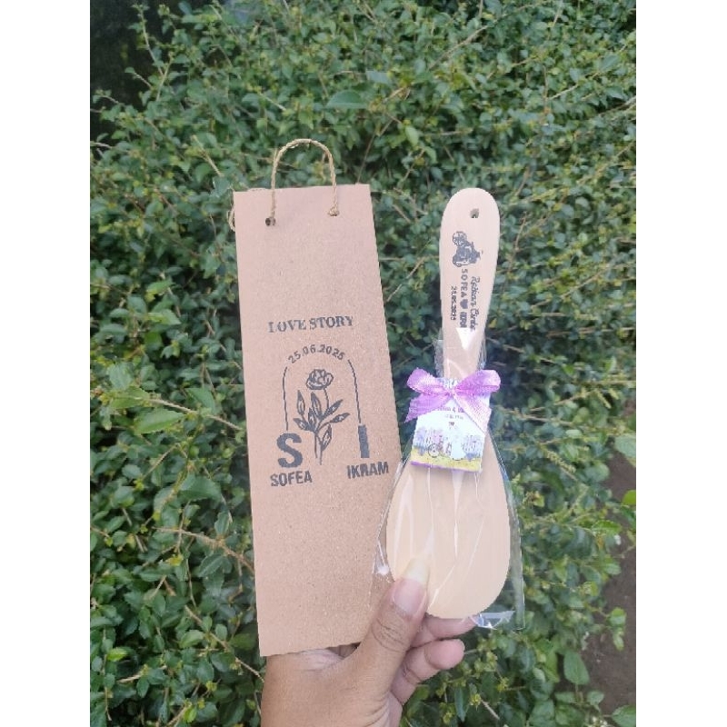 souvenir pernikahan centong kayu