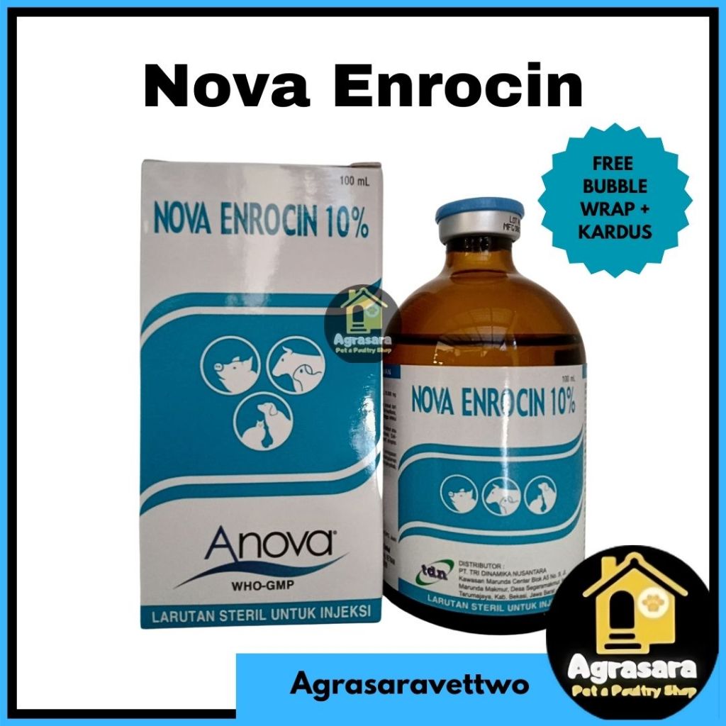NOVA-ENROCIN 10% 100 ml- LIKE INTERFLOX INJECT ROXINE SANBE
