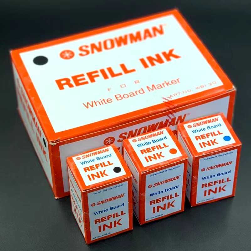 

Refill Tinta Spidol Whiteboard Snowman BG 12 WBI 20 Ink