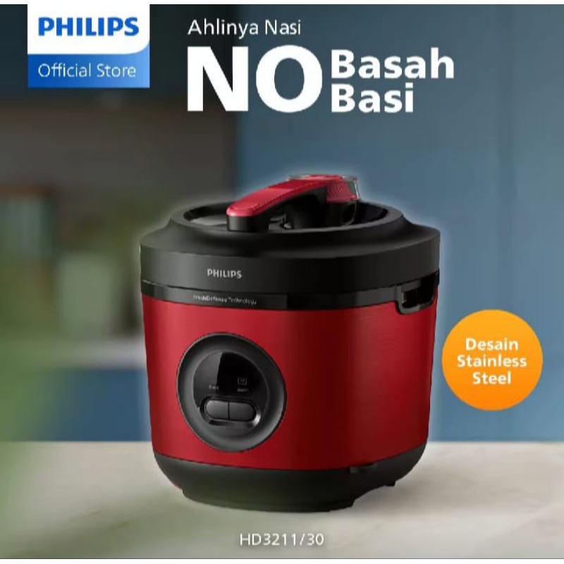 Rice cooker philips/magiccom philips 1.8liter 3in1 400watt merah