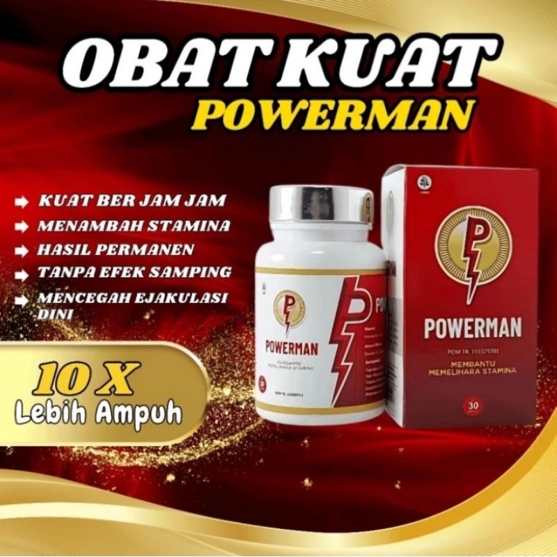 Obt Kuat PowerMan Resmi BPOM Penambah Stamina Pria Herbal