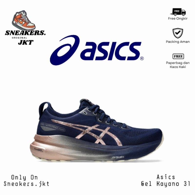Sepatu Asics Gel Kayano 31 Platinum Running Shoes Original