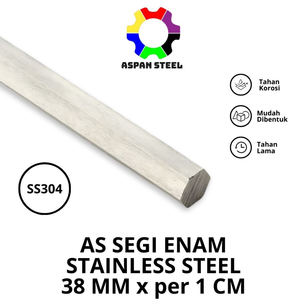 As segi enam 38mm stainless steel 304
