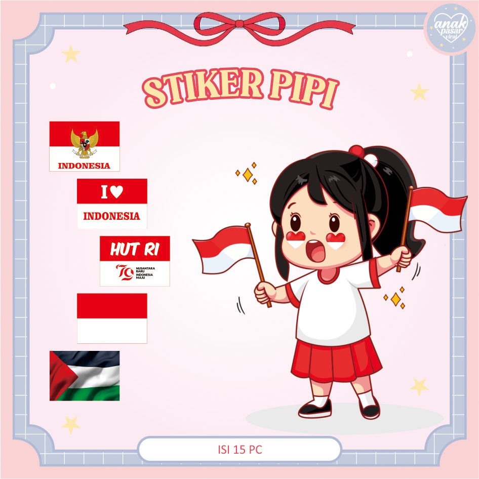 

STIKER BENDERA PIPI - STIKER AGUSTUS - HUT RI