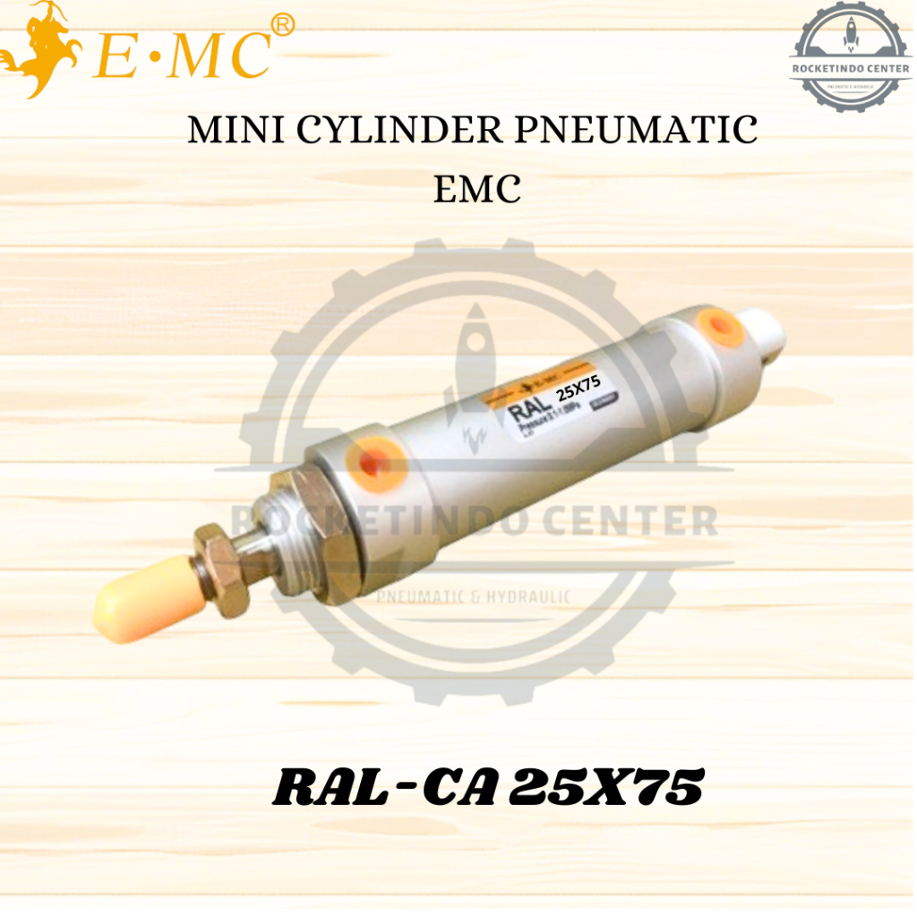 Mini Cylinder pneumatic EMC RAL-CA 25X75
