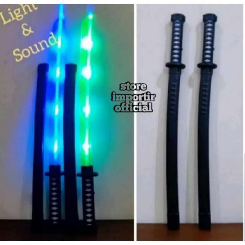 Pedang LED - Mainan Anak Pedang Ninja LED dan Suara Mirip Asli Menggunakan Baterai Pedang Samurai 67