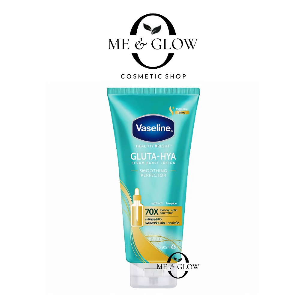 VASELINE HEALTHY BRIGHT GLUTA-HYA SMOOTHING PERFECTOR 290ml - BODY LOTION SERUM VASELINE JUMBO - ORI