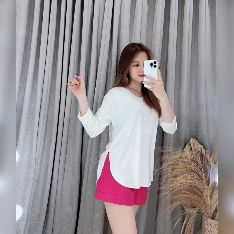 Kaos Jumbo Lengan Panjang | Kaos Oversize Lengan Panjang | Kaos Oversize Slit