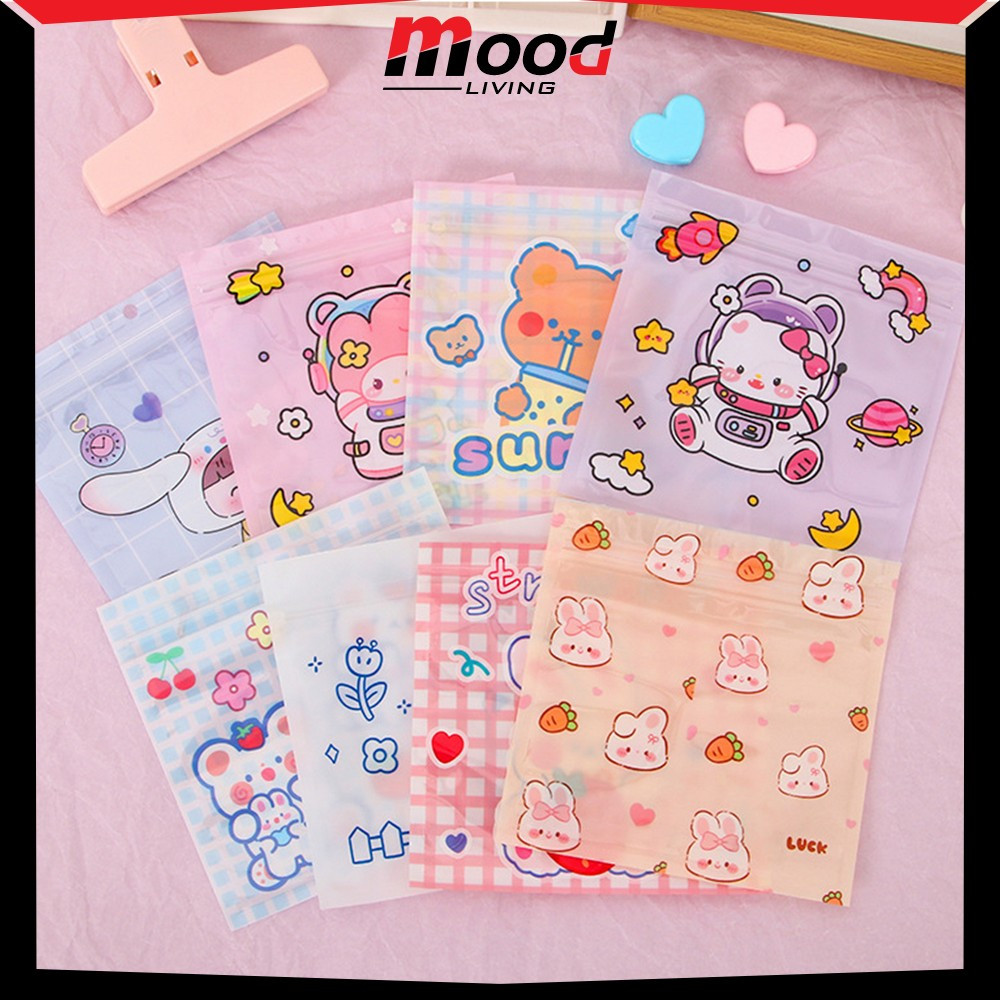 

Ziplok Plastik Kemasan Kartun Mini Permen Kue Serbaguna / Plastik Klip Packaging Makanan Mini Sachet Mood Living C1281
