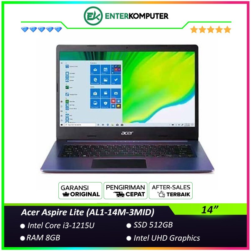Acer Aspire Lite (AL1-14M-3MID) - Core i3-1215U RAM 8GB