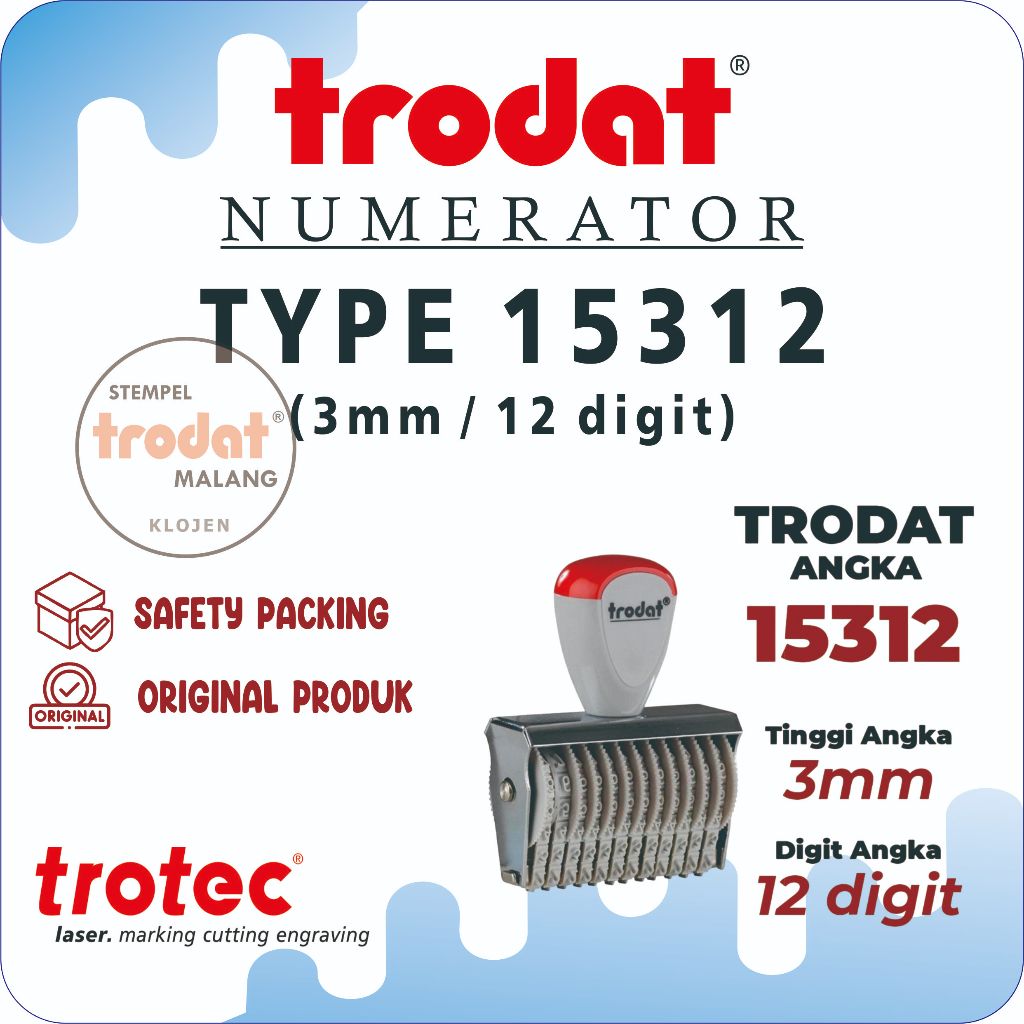 

Stempel Trodat 15312 (3mm 12digit) | STEMPEL TRODAT NUMERATOR (ANGKA DAN SIMBOL BISA DIPUTAR)