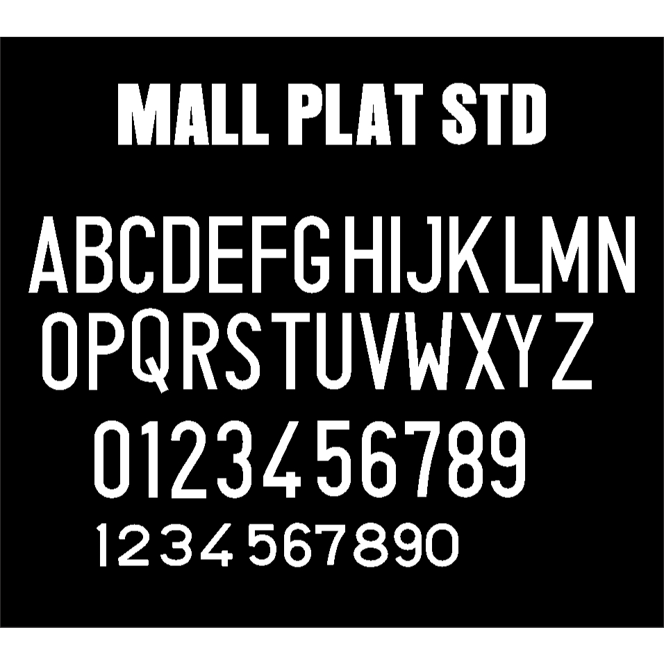 STICKER PLAT NOMOR HURUF DENGAN ANGKA TAHUN