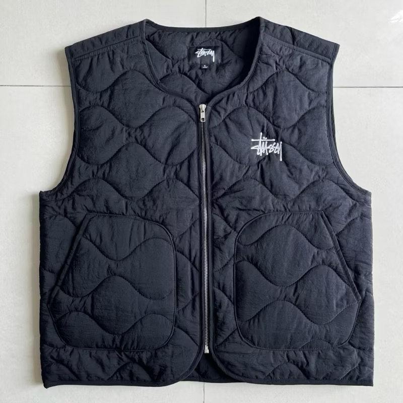 Vest stussy Quilted Nylon Black