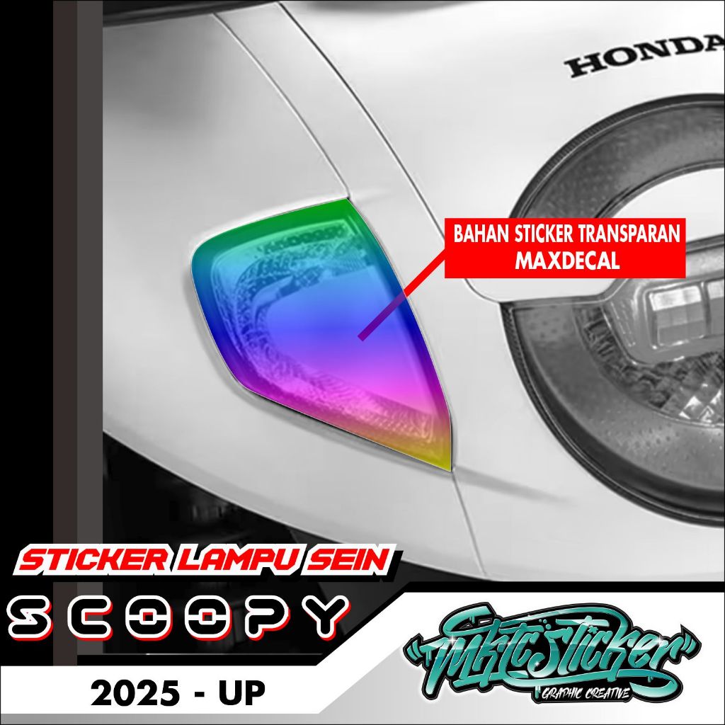 STIKER LAMPU SEIN BELAKANG HONDA SCOOPY TERBARU