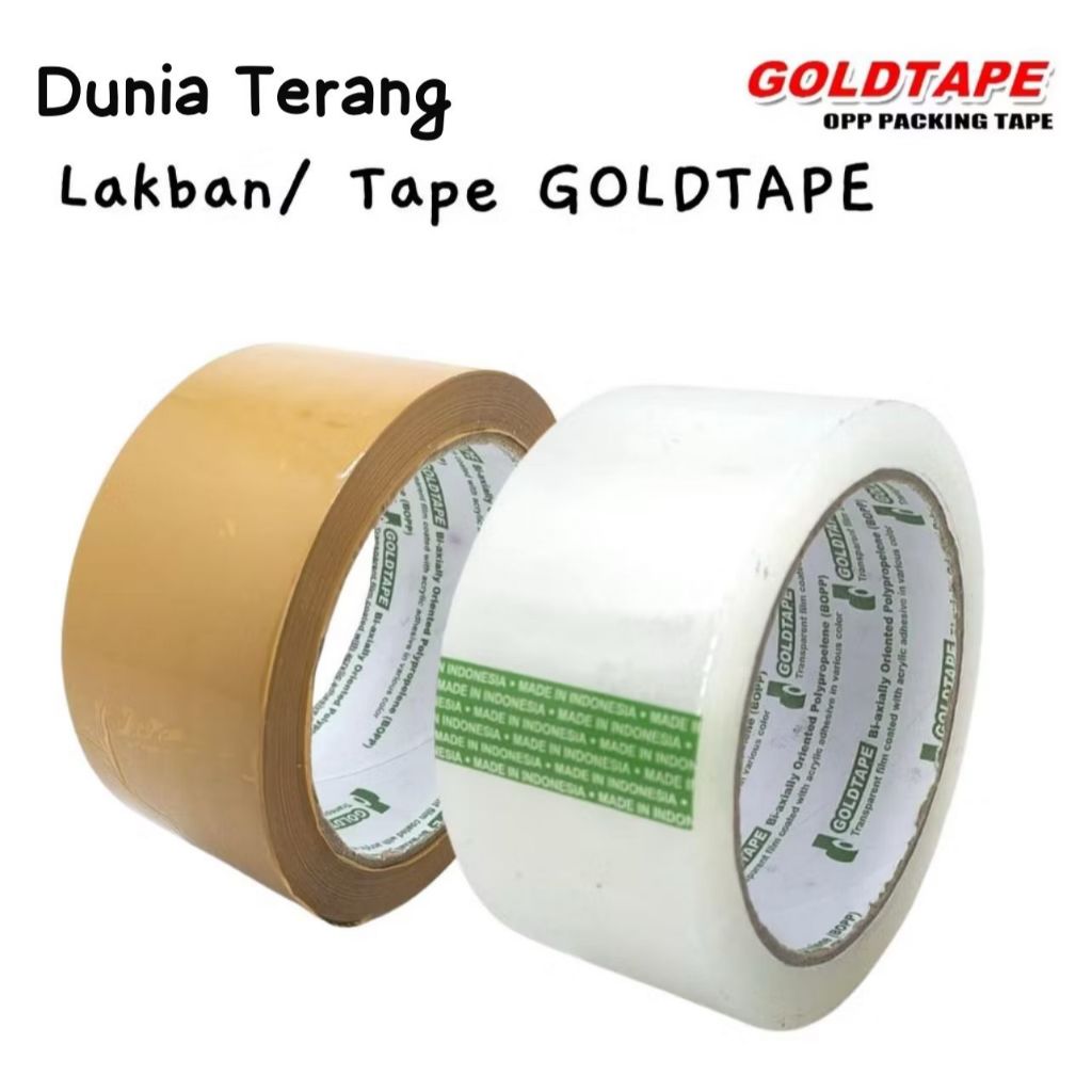 

Isolasi Lakban GOLDTAPE 2 inch 90 yard / Isolatip Solasi Solatip 48mm Bening / Coklat - Isolasi Dos GT