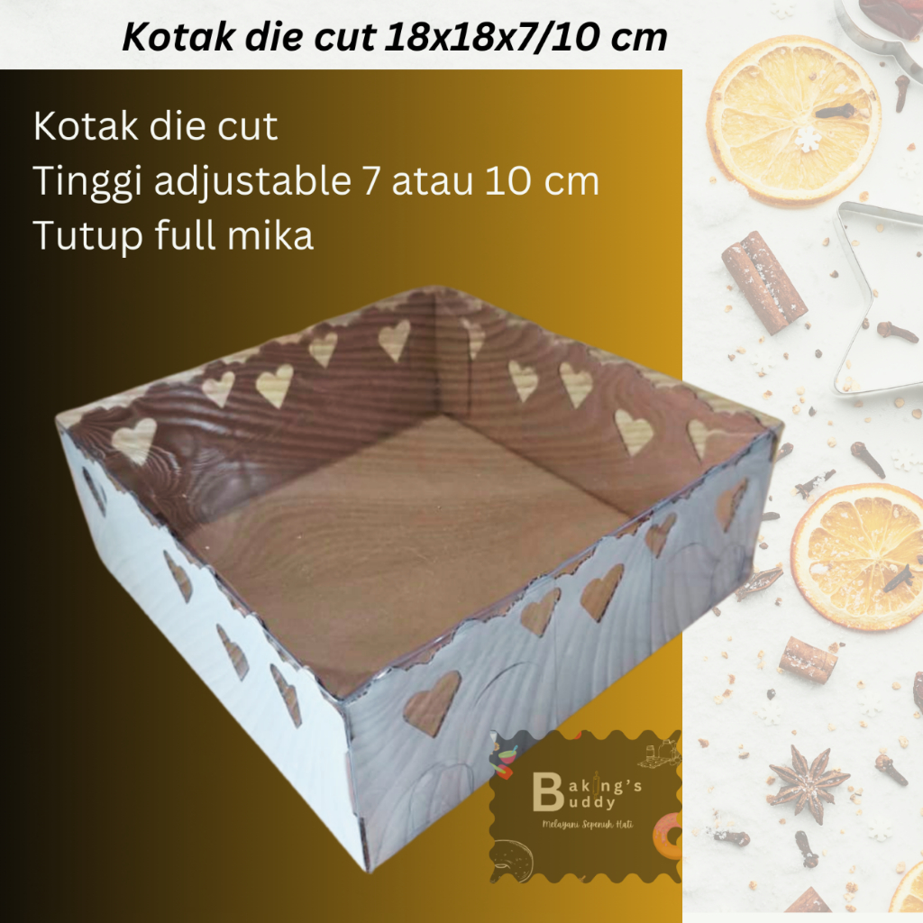 

Box Kotak Makanan Serbaguna Tutup Mika 18x18x10 cm