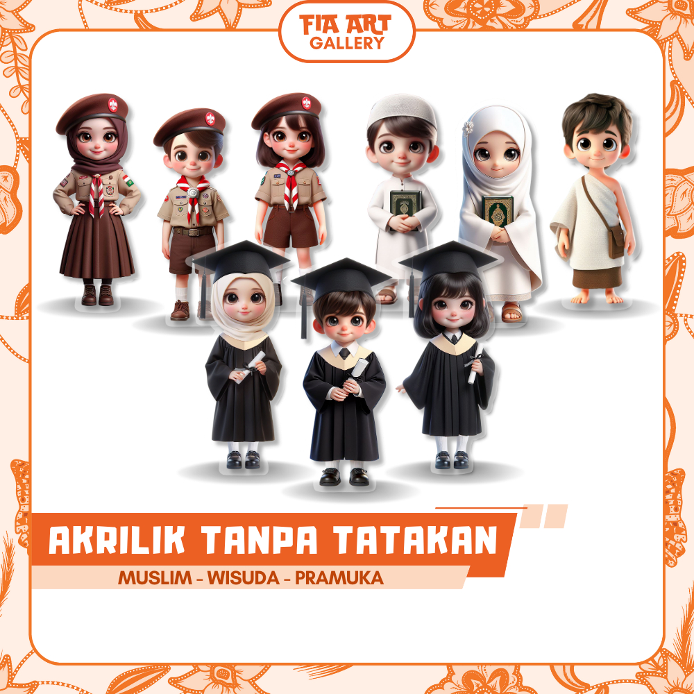 PIALA AKRILIK (TANPA TATAKAN) WISUDA PRAMUKA MUSLIM PESANTREN KILAT KELULUSAN GRADUATION MANASIK HAJ