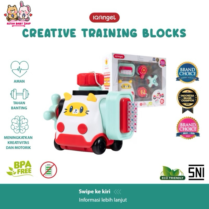IQ Angel Creative Training Blocks IQ 8084 - IQ Angel Sensory Play / Mainan Bayi