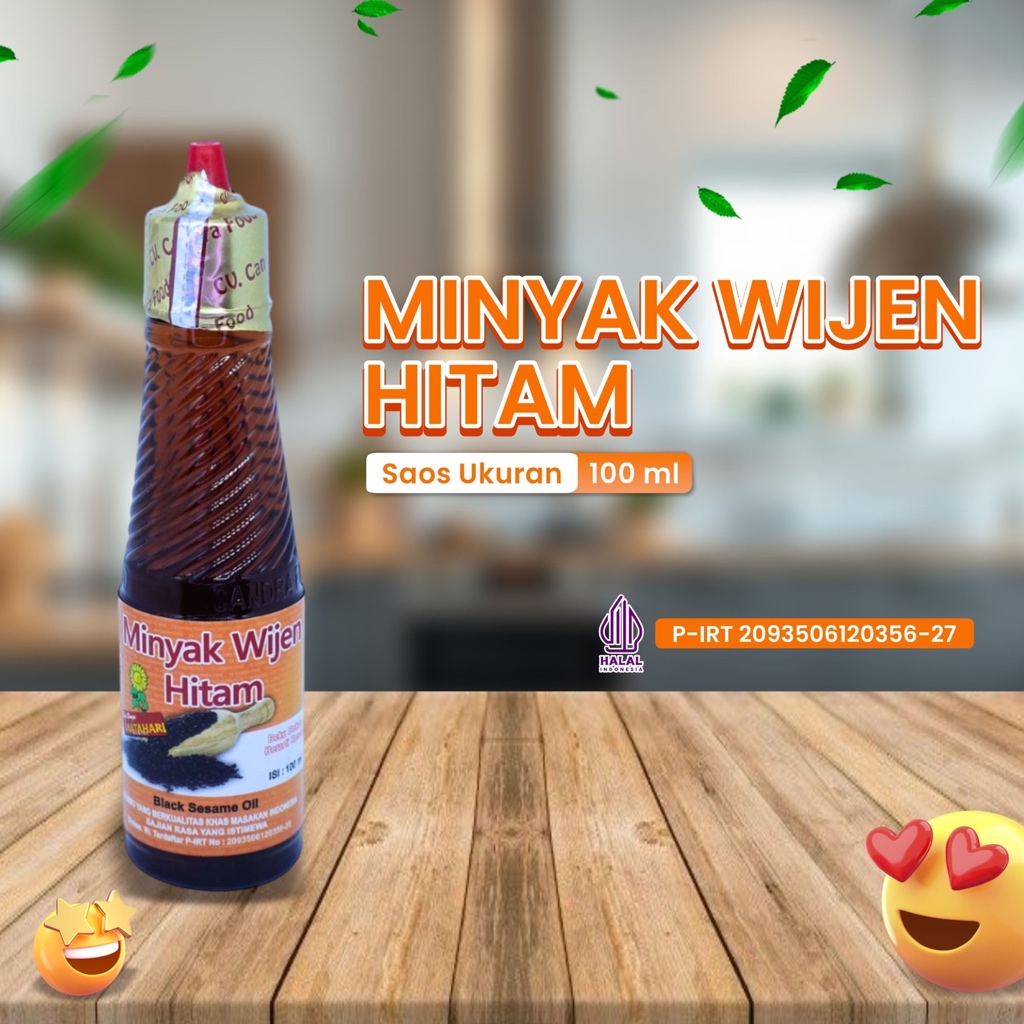 

Minyak Wijen Hitam , Seasoning Oil , Bahan Makanan , Masakan , CAP BUNGA MATAHARI 100ML