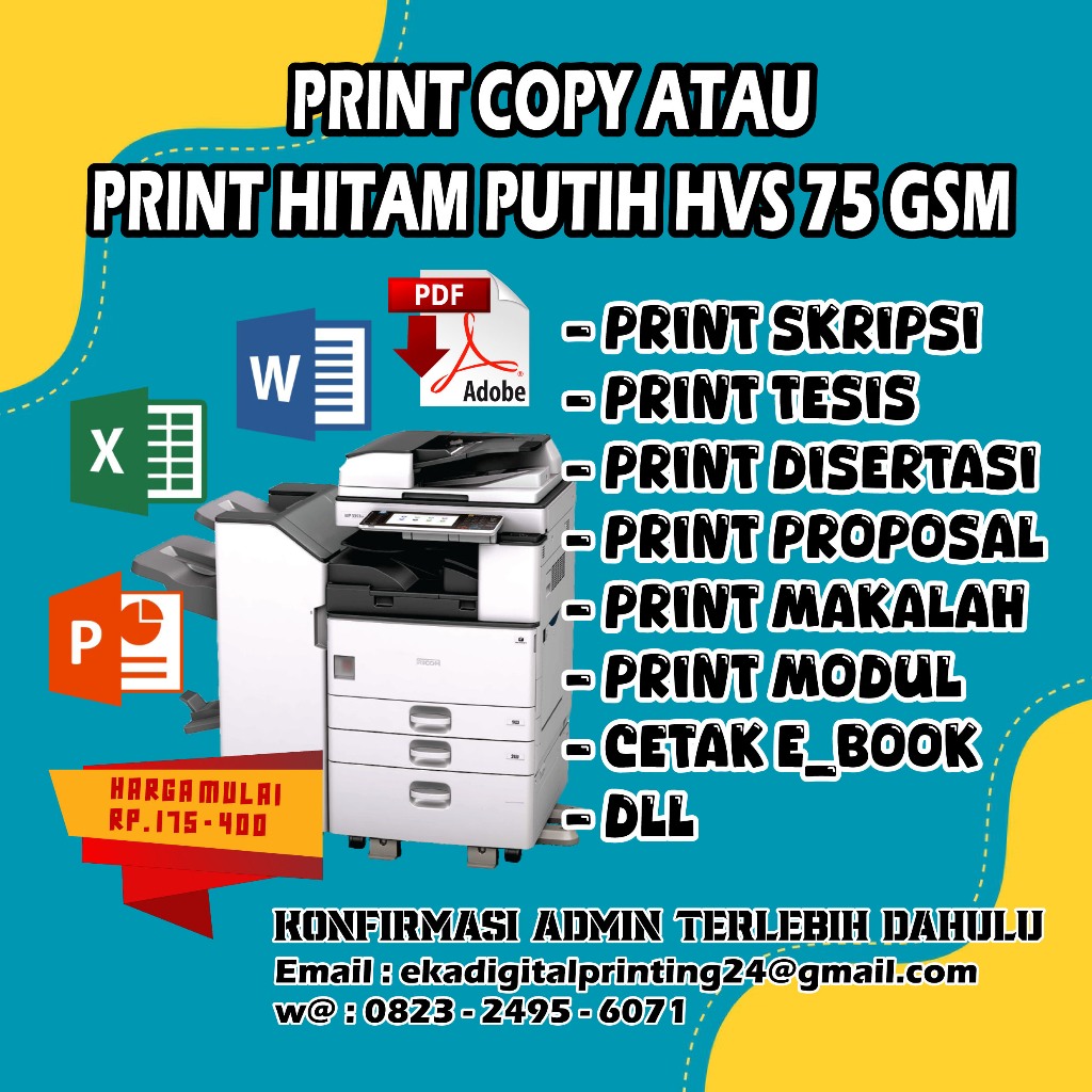 

Print copy atau hitam putih hvs 75gsm