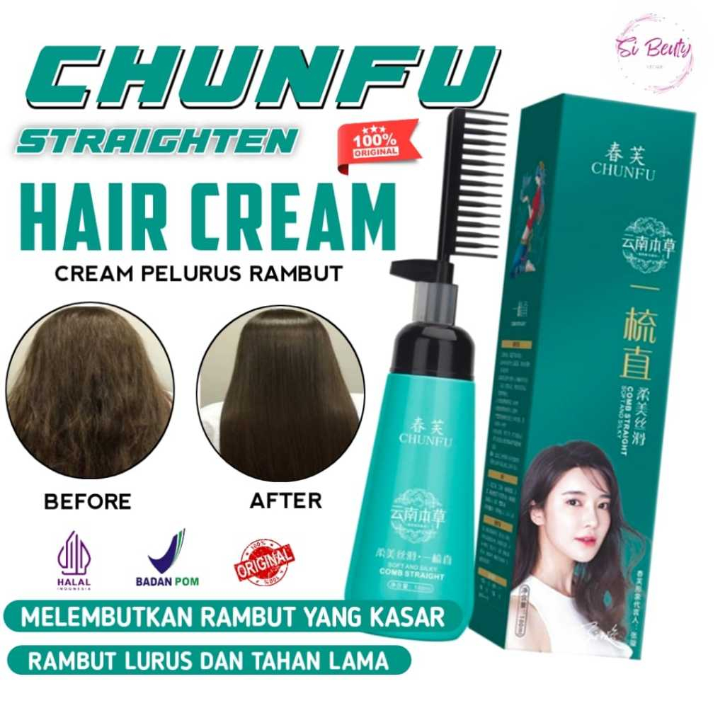 Chunfu Cream Pelurus Rambut Tanpa Catok / Pelurus Rambut Permanen Tanpa Catok