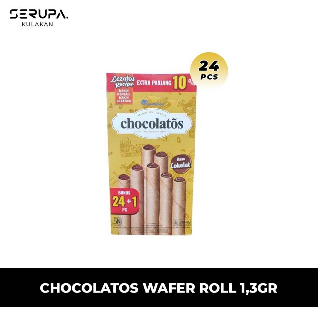 

Chocolatos Wafer Rolls 1,3gr (ISI 24 Pcs)