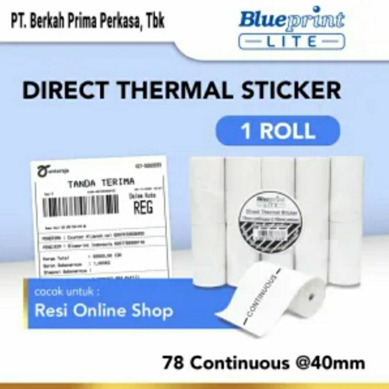 

Kertas Thermal Sticker stiker uk 80mm cetak resi barcode
