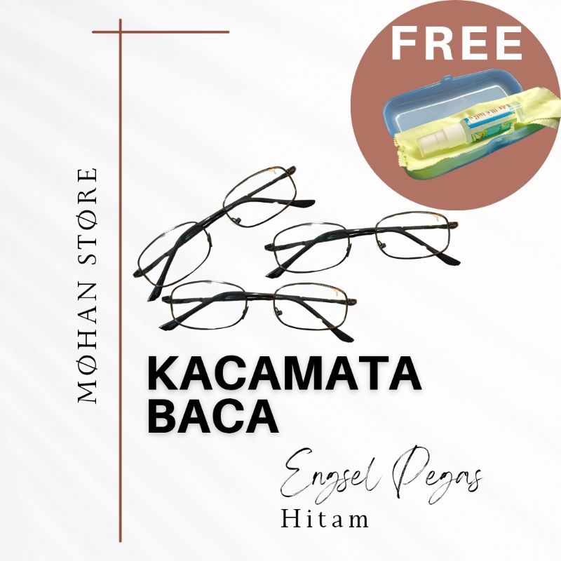 Kacamata Baca Plus Unisex Berbahan Logam, Engsel Pegas, Anti radiasi