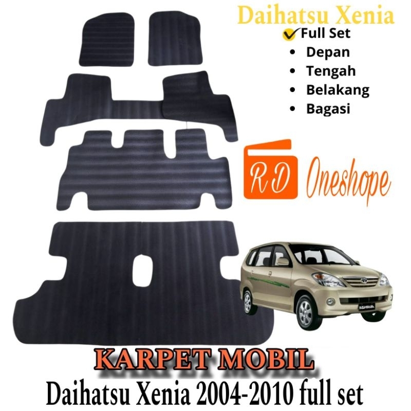 Karpet mobil Daihatsu xenia 2003 - 2010 full set / Matras mobil Daihatsu Xenia 2003 - 2010 full set 