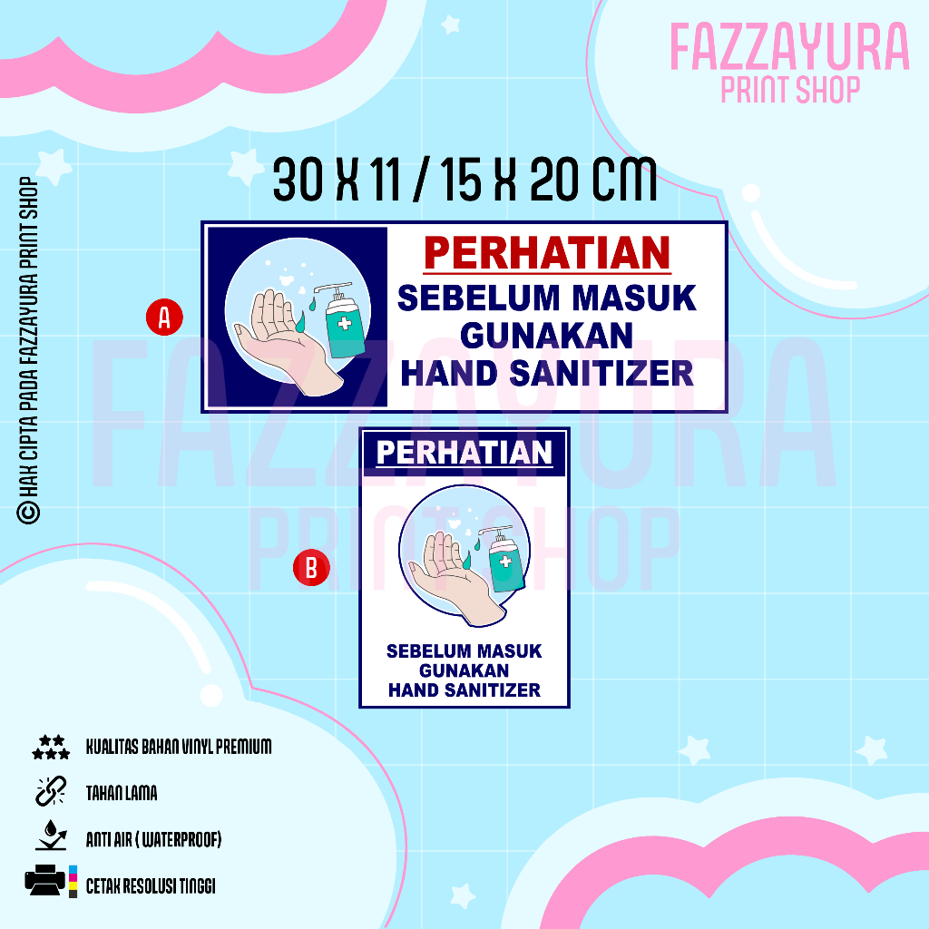 

STICKER SEBELUM MASUK GUNAKAN HAND SANITIZER