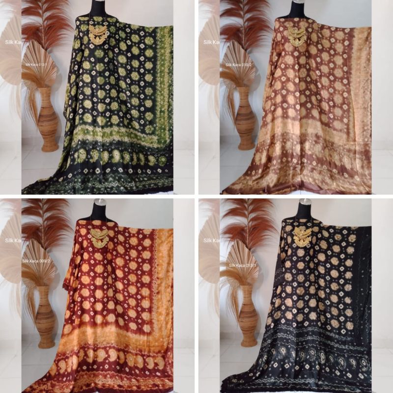 Kain Jumputan Palembang Premium 3 Meteran Titik Tujuh 7 Bahan Dasar Silk Batik Jemputan Couple Handm