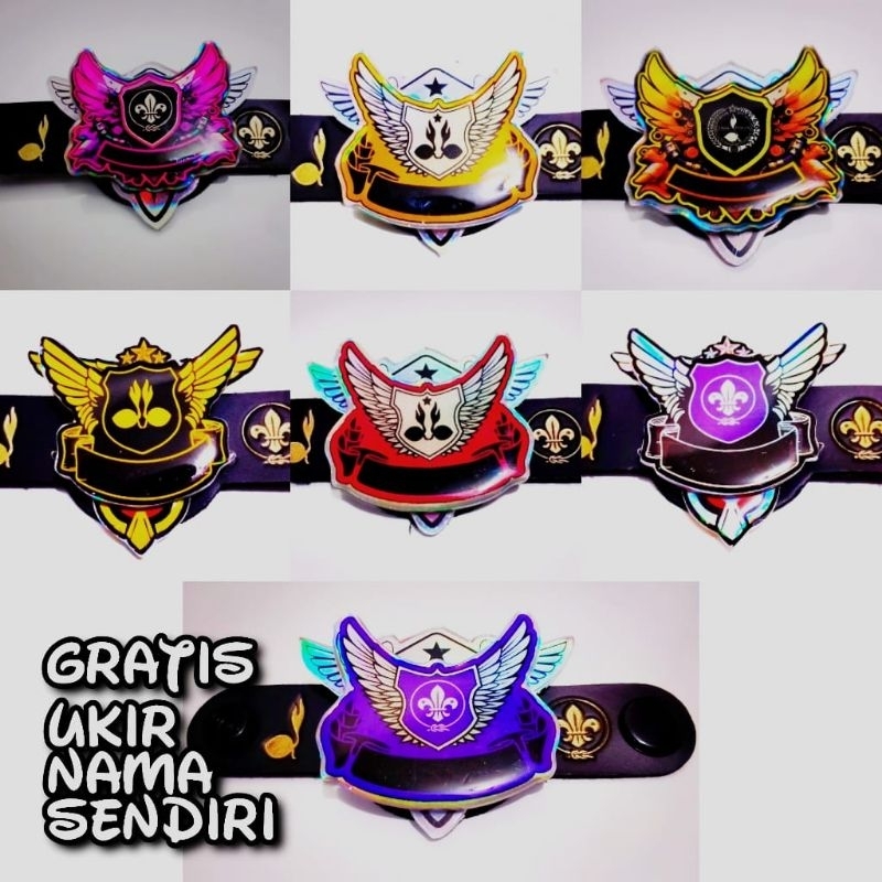 

ring kacu pramuka custom nama hologram terbaru viral