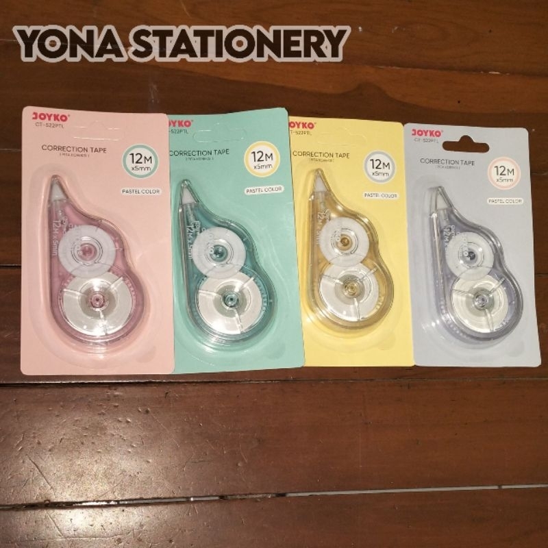 

Ay00! HARGA PER-4 PCS Corection Tape 12M5MM Joyko CT-522PTL Transparan Tip Ex Kertas Joyko CT-522PTL