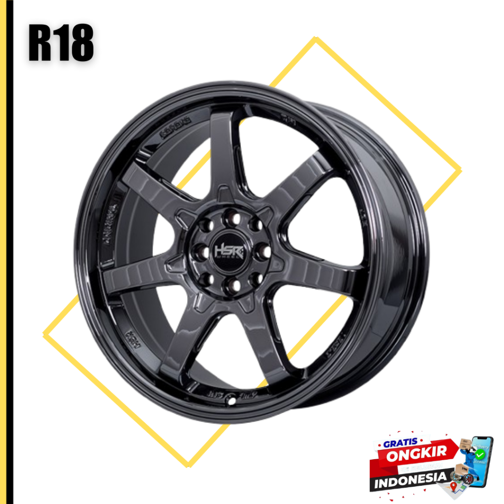 VELG RING 18 HOLE 4X100/114,3 BISA UNTUK JAZZ, RAIZE, ROXY, VELG R18 BLACK CHROME RING 18