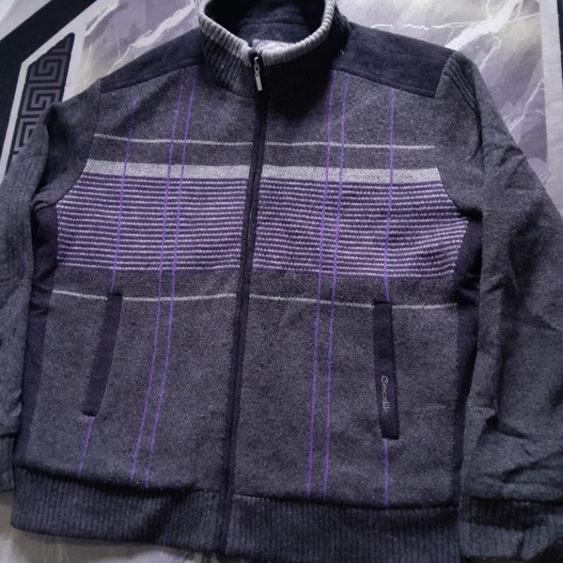 jaket woll buaya original